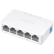 Mercusys Namizno stikalo s 5 priključki 10/100 Mb/s SPECIFIKACIJA: 5 × 10/100 Mb/s priključkov, plastično ohišje FUNKCIJA: Plug and Play