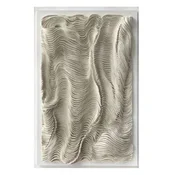 Casa Padrino Luxury Designer Oil Painting Beige/White 80 x H. 110 cm - Hand Painted Painting with Metal Frame - Luxury Wall Art - Designer Wall Art - Decorative Accessories - Luxury Quality
