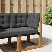 vidaXL Zunanja blazina za kavč 3 pcs Antracit Poliester