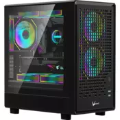 Formula kućište računala - Air Mesh G2 Black (crno, s prozorom, 3x12 cm ventilator, mATX, 2xUSB3.0) AIR MESH G2 BLACK