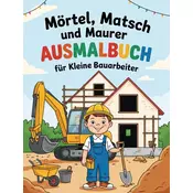Mörtel, Matsch und Maurer - Ausmalbuch für kleine Bauarbeiter