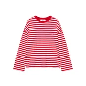 Pull&Bear Majica rdeča/bela