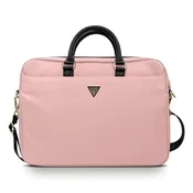 Torba Guess Nylon Triangle Logo za 16 prenosnik - roza