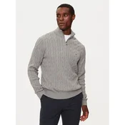 Tommy Hilfiger Pulover Classic MW0MW36532 Siva Regular Fit