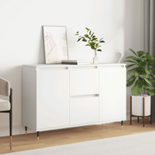 Greatstore Komoda bela 104x35x70 cm inženirski les