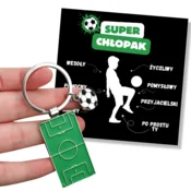 shumee OBESEK ZA KLJUČE SUPER BOY DARILO ZA DAN DEČKOV NOGOMET [KEYRING1]