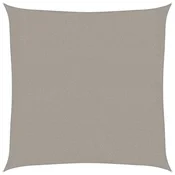 Vidaxl Senčno jadro 160 g/m2 kvadratno svetlo sivo 2,5x2,5 m HDPE