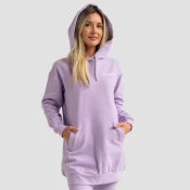 GymBeam Ženska dukserica Limitless Longline Lavender