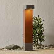 BEGA 84498 LED svetilka za poti, srebrna, kotna glava - Sodobni - rjava, srebrna - Les