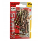 shumee Kaljeni lesni vijaki 5x35mm 18 kosov PZ2 zlati