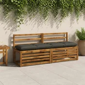 vidaXL Blazina za klop VIANEN 100% poliester Antracit 180 x 40 x 12 cm
