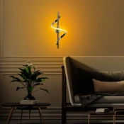 Opviq Likma 13513 Zidna lampa, Srebrna