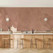 shumee Foto tapeta - Pink reed - enobarvno ozadje s teksturo navpičnih črt z vzorcem
