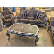 Casa Padrino luxury baroque living room set multicolored/silver/black/gold - 2 Baroque Sofas & 2 Baroque Armchairs & 1 Baroque Coffee Table - Luxury furniture baroque style - Baroque furniture