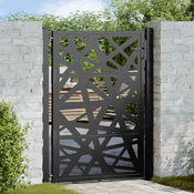 vidaXL Vrtna vrata Black 105x130 cm Steel Light Design