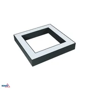 Luxmena Prisadna/zavesna štvorna LED svetilka 340 x 340 mm, 30 W, 4000 K, grafitna BM-C27-QLS-S34A-30B-841B-7016A-1A