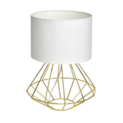 Stona lampa Lupo 1xE27 60W bela/boja zlata Milagro