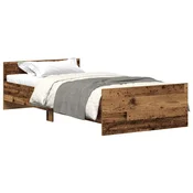 Vidaxl Posteljni okvir brez vzmetnice star les 75x190 cm