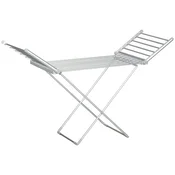 HOMCOM Električni grelni sušilnik s krili, zložljiv prostorsko varčen sušilnik za perilo iz aluminijeve zlitine, 144x53x91cm, srebrna