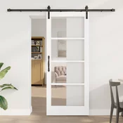 vidaXL Drsna vrata s setom opreme ORKDALbela 83x202 cm