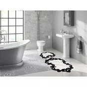 Lessentiel Maison Set 2 prostirke za kupatilo Crno-Beli