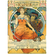 BlueBird - Puzzle Alfonz Mucha: Univerzalna in mednarodna razstava St. Louisa - 1 000 kosov