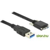 Delock kabel USB 3.0 tip A moški > USB 3.0 tip Micro-B moški z vijaki 1m