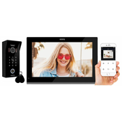 slomart Pametni širokokotni video domofon EURA VDP-99C5, črn, WiFi, RFID, TUYA, 10 TFT-LCD zaslon, IP65, podpora za pametne telefone, z mikrofon in zvočnikom