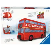 Ravensburger 3D slagalica Londonski autobus, crvena, 216 delova