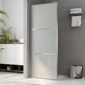Greatstore Steklena pregrada za tuš z mlečnim ESG steklom 100x195 cm