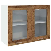 Viseci stakleni ormaric Lyon Staro drvo 80x31x60 cm Konstruirano drvo