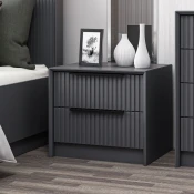 Hanah Home Nocni ormaric Kale Luxe Soft 45x53x45cm Antracit