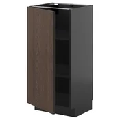 METOD Podni element s policama, Crnosiva/Sinarp smeda, 40x37 cm