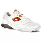 Moška obutev za tenis Lotto Raptor Hyperpulse 300 Clay All White/Etruscan Red EUR 42,5