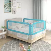 vidaXL Sigurnosna ograda za djecji krevet plava 150 x 25 cm od tkanine