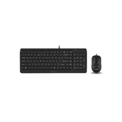 A4 Tech Tastatura i miš USB A4-F1512 YU-LAYOUT, Crni