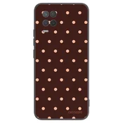 Silikonski črni ovitek za Realme 8 5G - Peach Dots & Chocolate