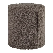 Temno rjav tabure iz tkanine bouclé Teddy – Blomus