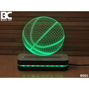 Black Cut 3D Lampa jednobojna - Košarkaška lopta ( B003 )