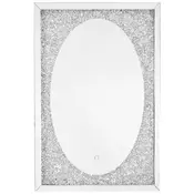Xora STENSKO OGLEDALO, 90/60/4,6 cm steklo, leseni material