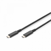 Kabel USB 4.0 C-C 0,8m črn Digitus