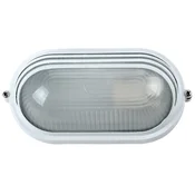 OVALNA VANJSKA ZIDNA LAMPA S PREGRADOM BIJELA + SHADE MAX 60W VK/01006/W