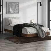 shumee vidaXL Postelja brez vzmetnice, rjav hrast, 100x200 cm