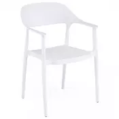 Northix Zložljiv jedilni stol PP material 57x53x83 cm bel nosilnost 150 kg