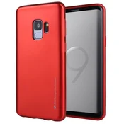 Goospery tanek silikonski ovitek i-Jelly Metal za Samsung Galaxy S9 Plus G965, rdeč