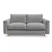 Siva sedežna garnitura za spanje/raztegljiva 220 cm Cocoone – Bobochic Paris