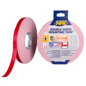 HPX Montažni trak 19 mm x 25 m bel, akrilni, trpežen, odporen na vlago