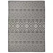 Vanjski tepih ravnog tkanja 200 x 280 cm crne pruge