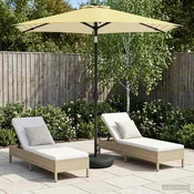 Suncobran za vrt s LED svjetlima i postoljem 230 x 230 cm