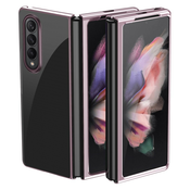 Premium ovitek Electroplated za Samsung Galaxy Z Fold3 5G - roza